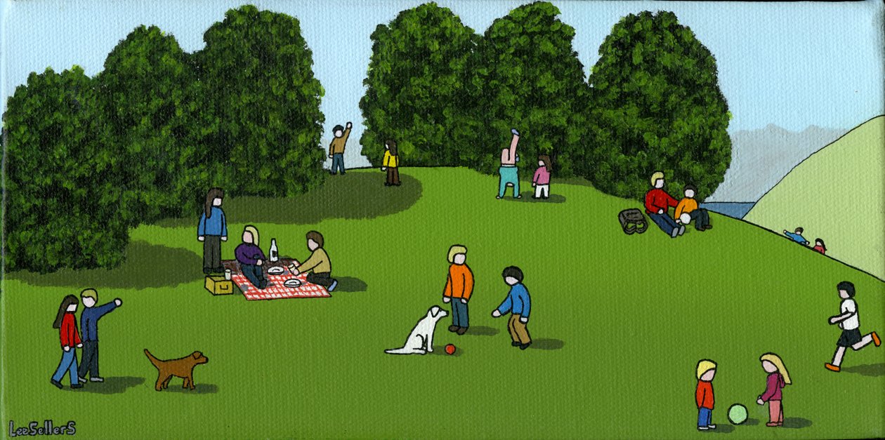Picknick auf dem Hügel, 2015 von Lee Sellers