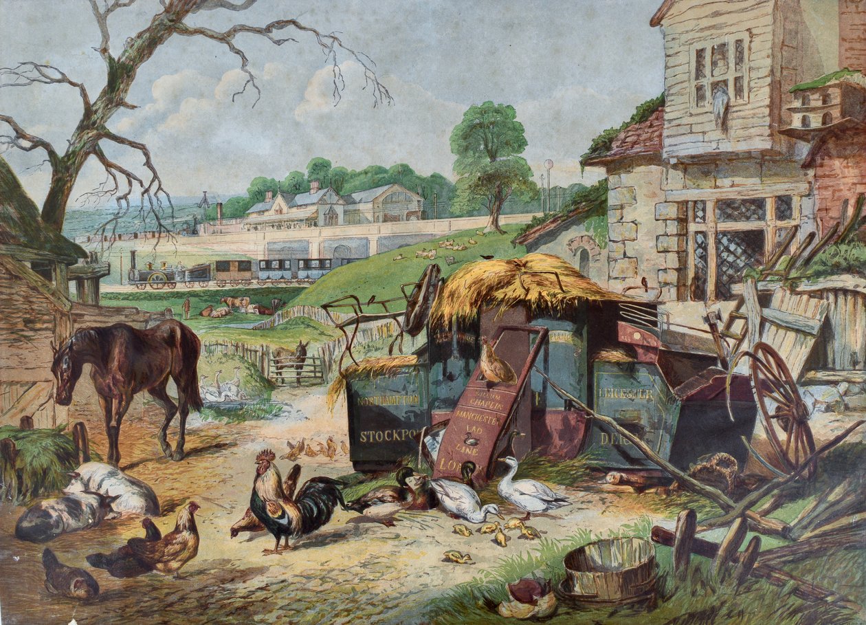 Vergangenheit und Gegenwart, um 1860 von Leighton Bros