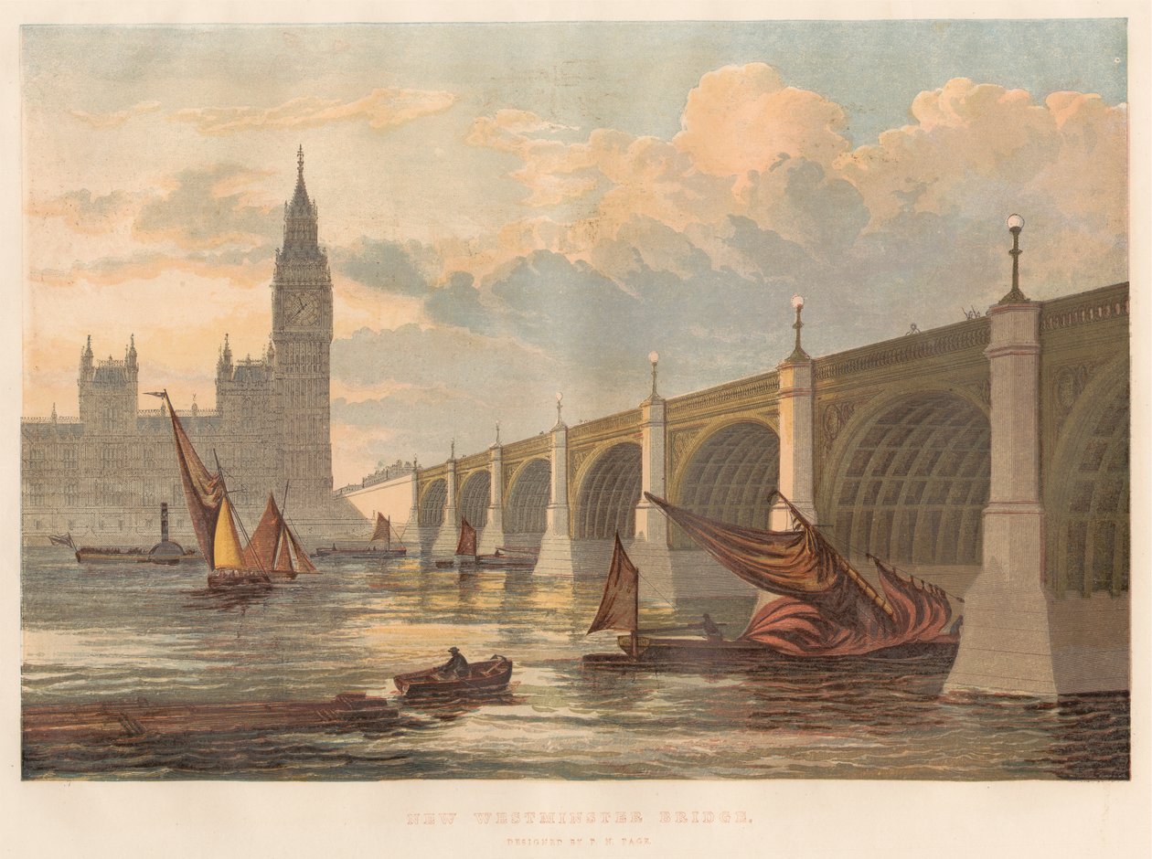 Neue Westminster Brücke, Entworfen von P. N. Page von Leighton Brothers