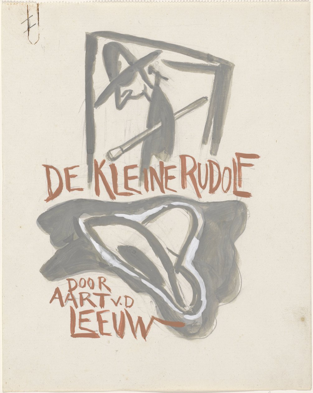 Entwurf für einen Bucheinband für: Aart van der Leeuw, De kleine Rudolf, 1930 von Leo Gestel