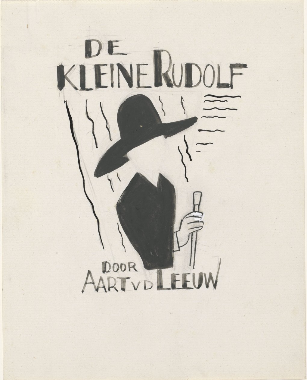 Entwurf für einen Bucheinband für: Aart van der Leeuw, De kleine Rudolf, 1930 von Leo Gestel