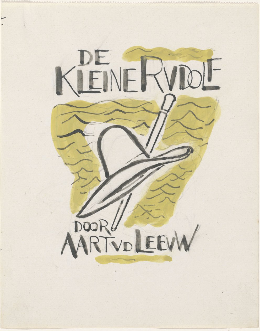Entwurf für einen Bucheinband für: Aart van der Leeuw, De kleine Rudolf, 1930 von Leo Gestel