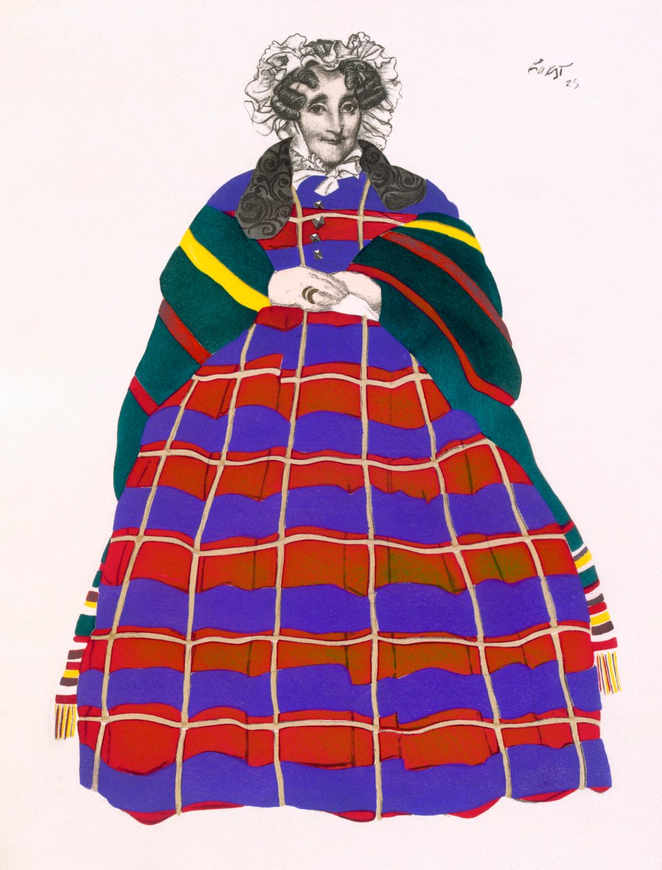 Kostümentwurf für Madame Loenfowitch in Moskau in alten Zeiten, für das Spektakel der russischen Kunst, 1922 von Leon Bakst