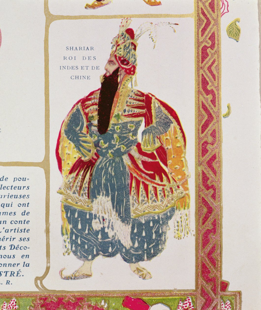 Shariar, König der Indies und China, Kostümdesign für Diaghilevs Produktion von 