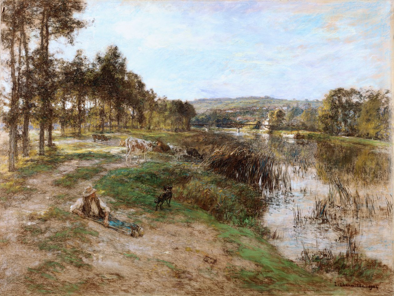 Am Ufer der Marne von Leon-Augustin Lhermitte