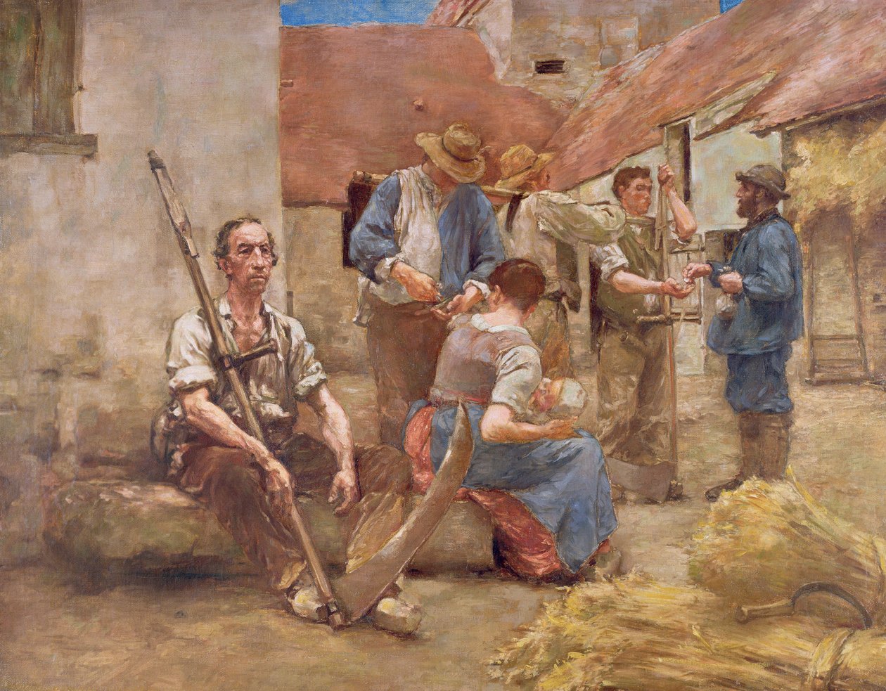 Die Erntehelfer bezahlen (Skizze) von Leon-Augustin Lhermitte