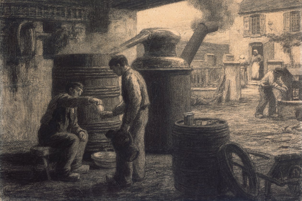 Die Brennerei, ca. 1872 von Leon Augustin Lhermitte