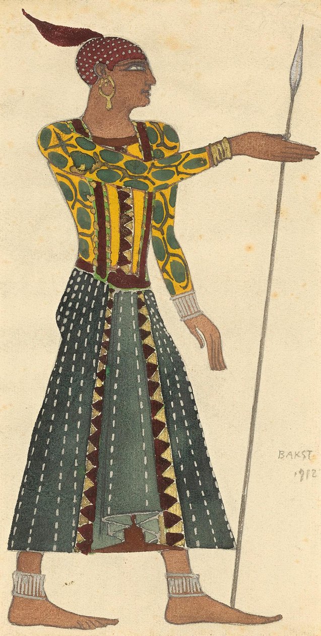 Kostümentwurf für das Ballett Cleopatra von A. Arensky, 1912 von Leon Bakst