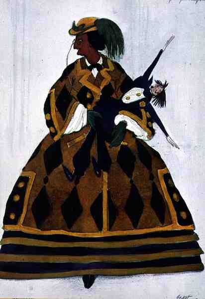 Kostüm für die Engländerin, aus La Boutique Fantastique von Leon Bakst
