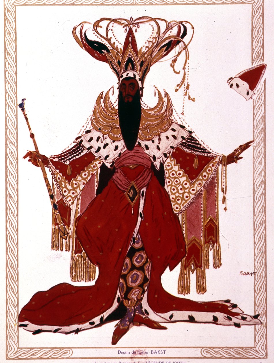 Richard Strauss "Die Legende von Joseph" Oper von Paris, Mai 1914. Kostüm von Leon Bakst von Leon Bakst