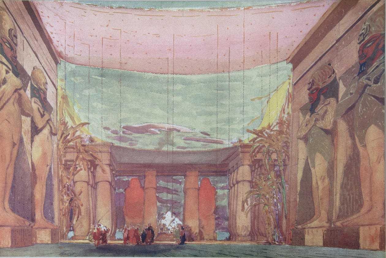Bühnenbild für das Ballett Kleopatra, 1909 von Leon Bakst