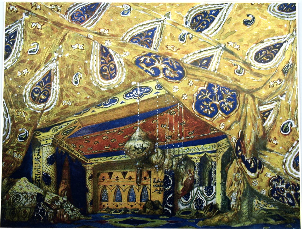 Bühnenbild für das Ballett Scheherazade von N. Rimski-Korsakow von Leon Bakst