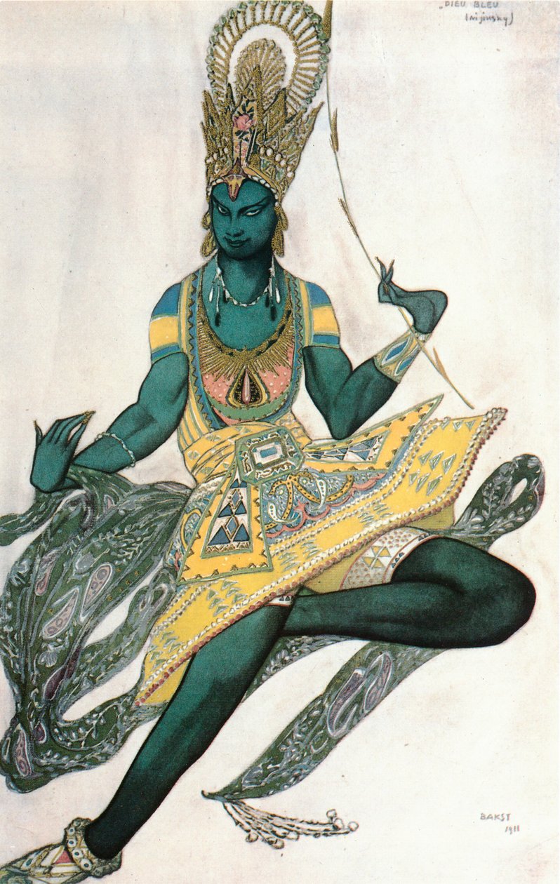 Der blaue Gott, Kostümentwurf für Reynaldo Hahns Ballett "Dieu Bleu" von Leon Bakst