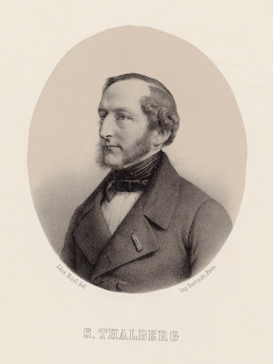 Porträt des Pianisten und Komponisten Sigismund Thalberg von Leon Noel