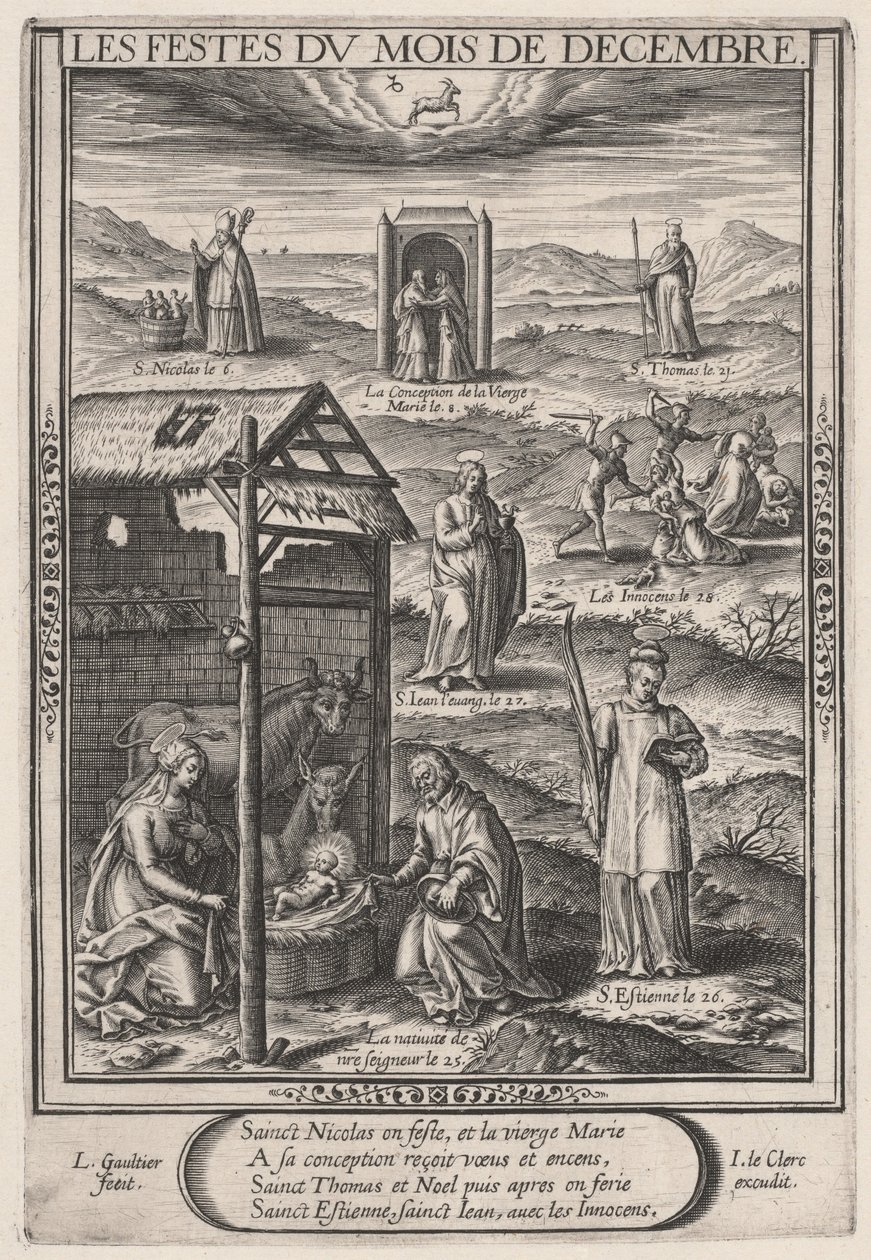 Die Feste des Monats Dezember (Die Geburt) von Leonard Gaultier