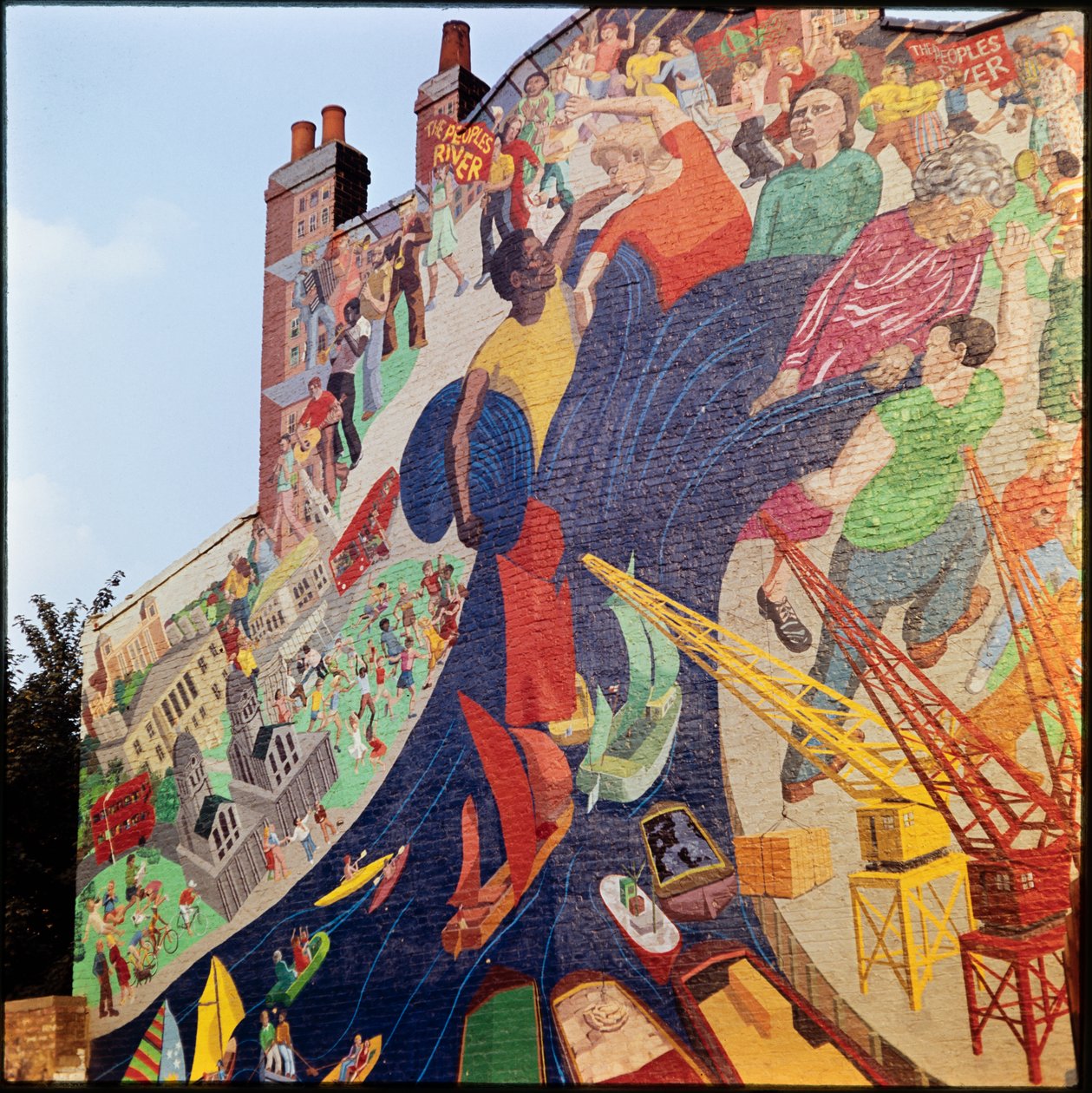 Volksfluss-Wandbild, Creek Road, Greenwich, Greater London Authority, UK von Leonard Robin Mattock