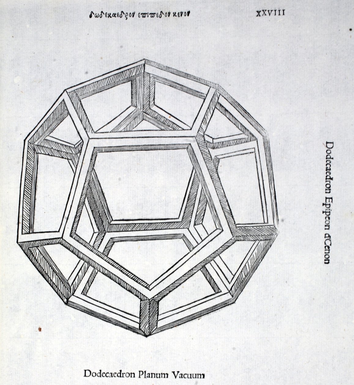Dodecaedron planum vacuum, Illustration aus 