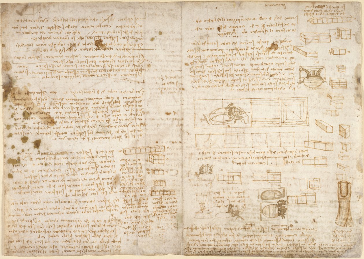 Notizen, Diagramme und Skizzen aus dem 