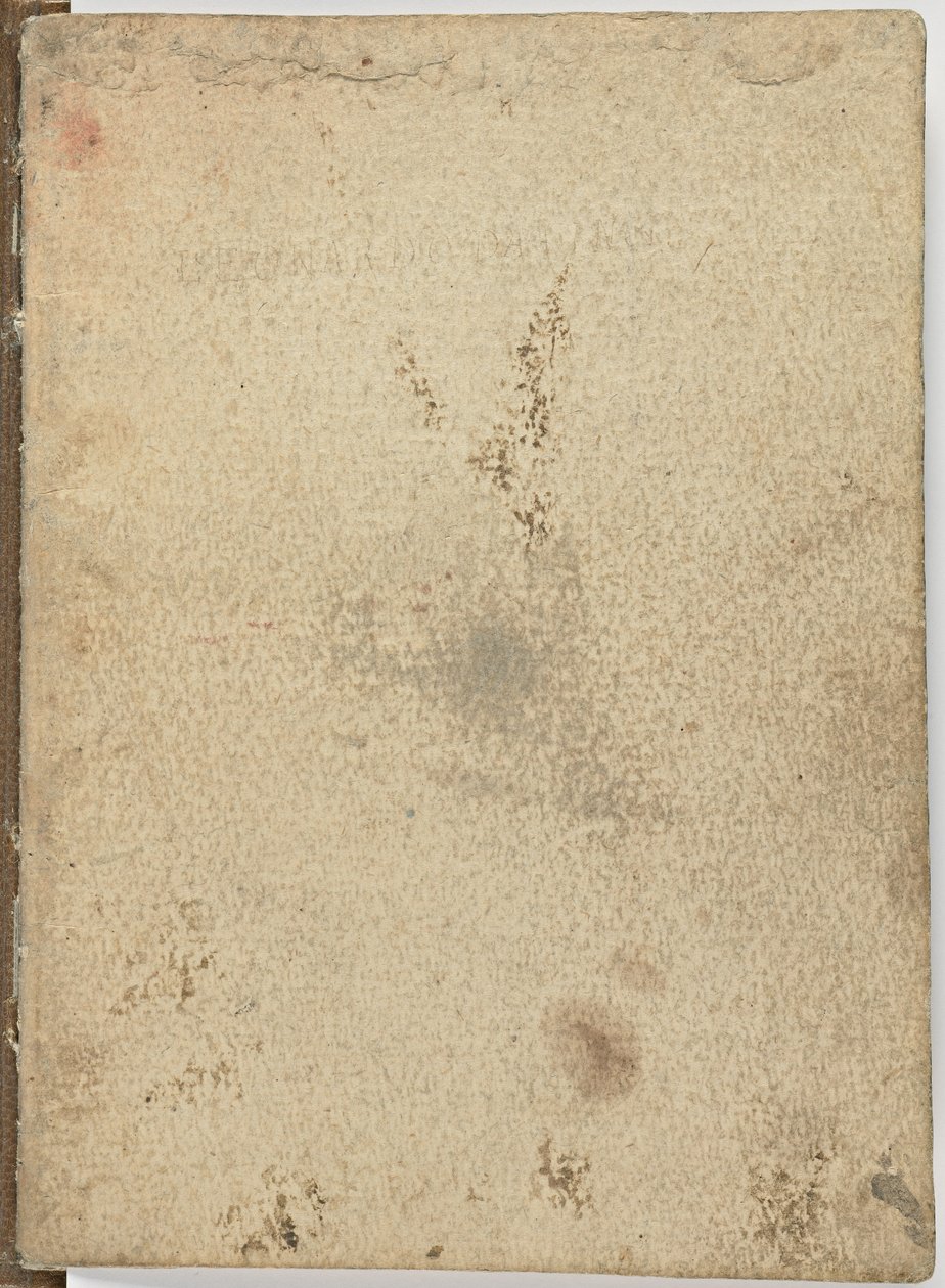 Kodex über den Flug der Vögel, ca. 1505-06, Papiermanuskript, cc. 18, Umschlag I von Leonardo da Vinci