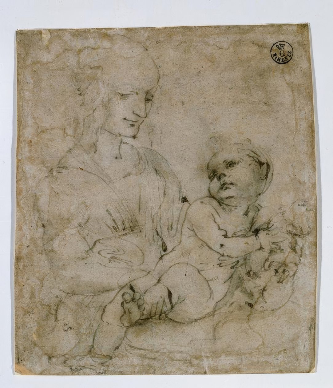 Studie zur Madonna mit Katze von Leonardo da Vinci