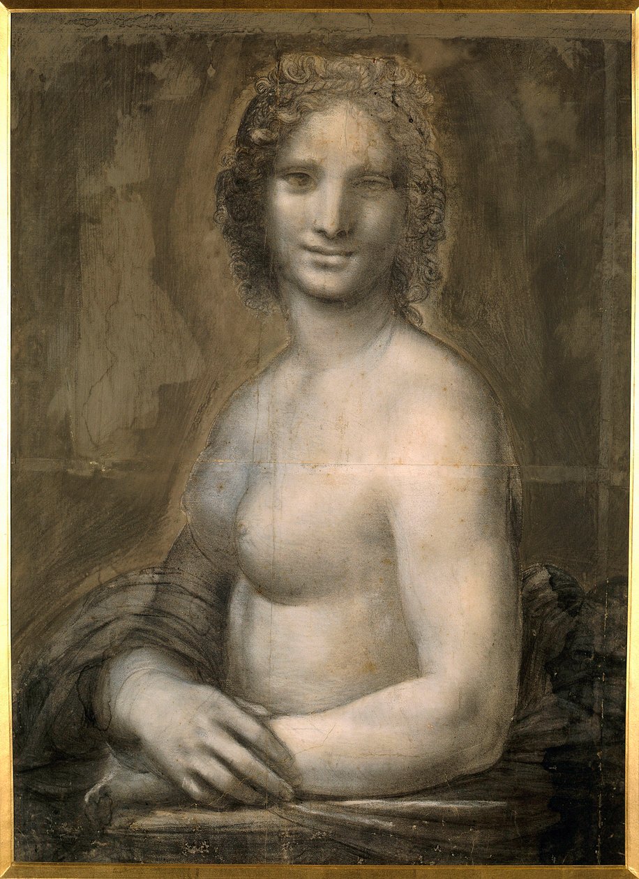 Studie eines weiblichen Aktes, wahrscheinlich die Mona Lisa (Detail) von Leonardo da Vinci