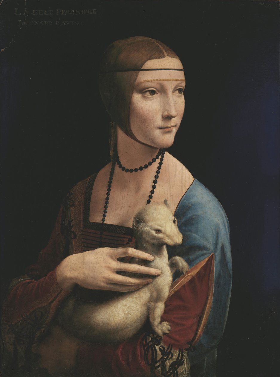 Die Dame mit dem Hermelin (Porträt von Cecilia Gallerani) von Leonardo da Vinci