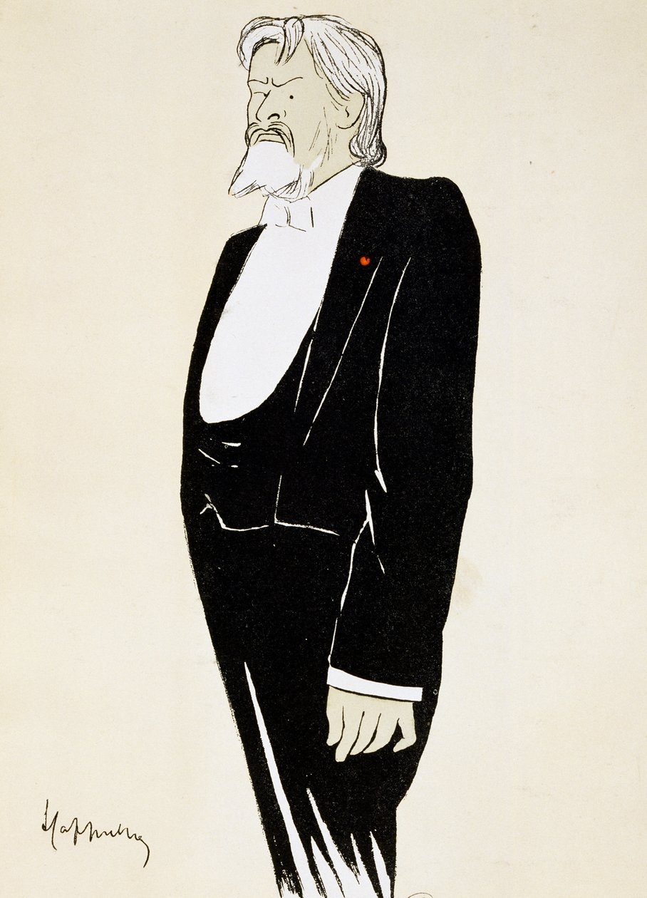 Schauspieler Jean Mounet-Sully, Karikatur von Leonetto Cappiello von Leonetto Cappiello