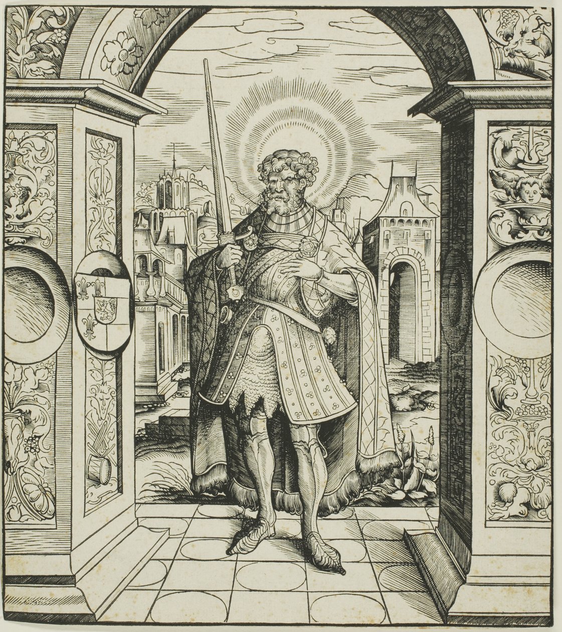 Heiliger Rolandus, aus Heilige verbunden mit dem Haus Habsburg von Leonhard Beck