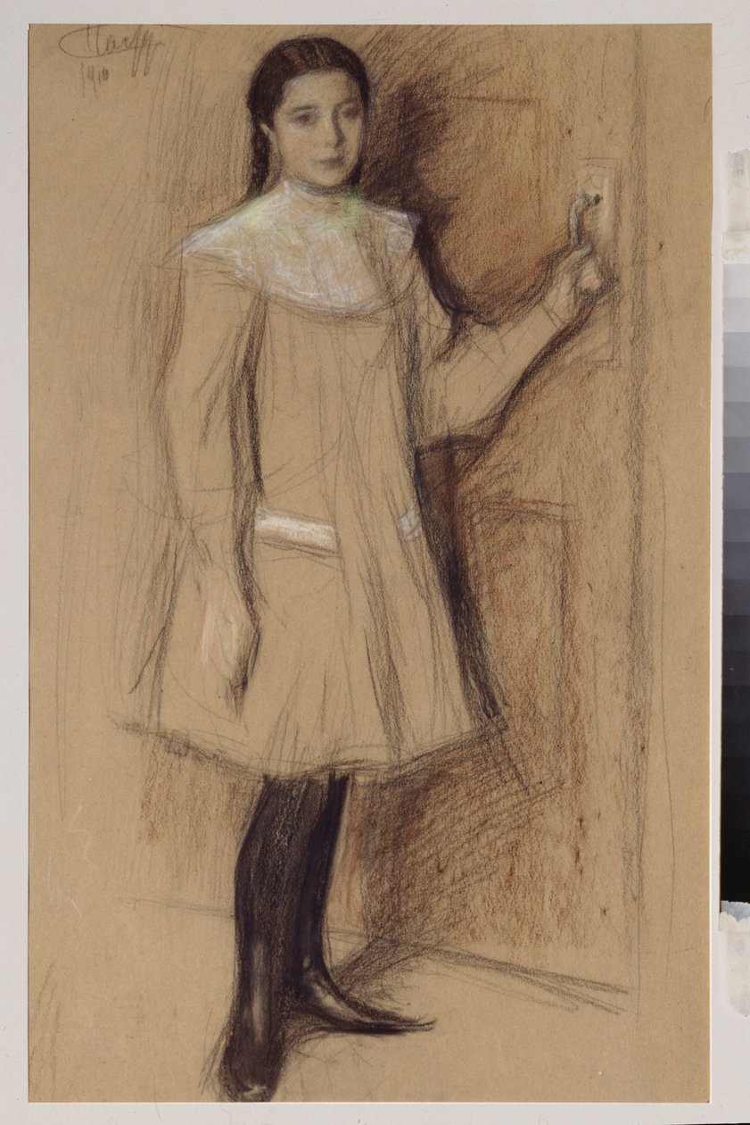 Porträt eines jungen Mädchens von Leonid Osipovic Pasternak