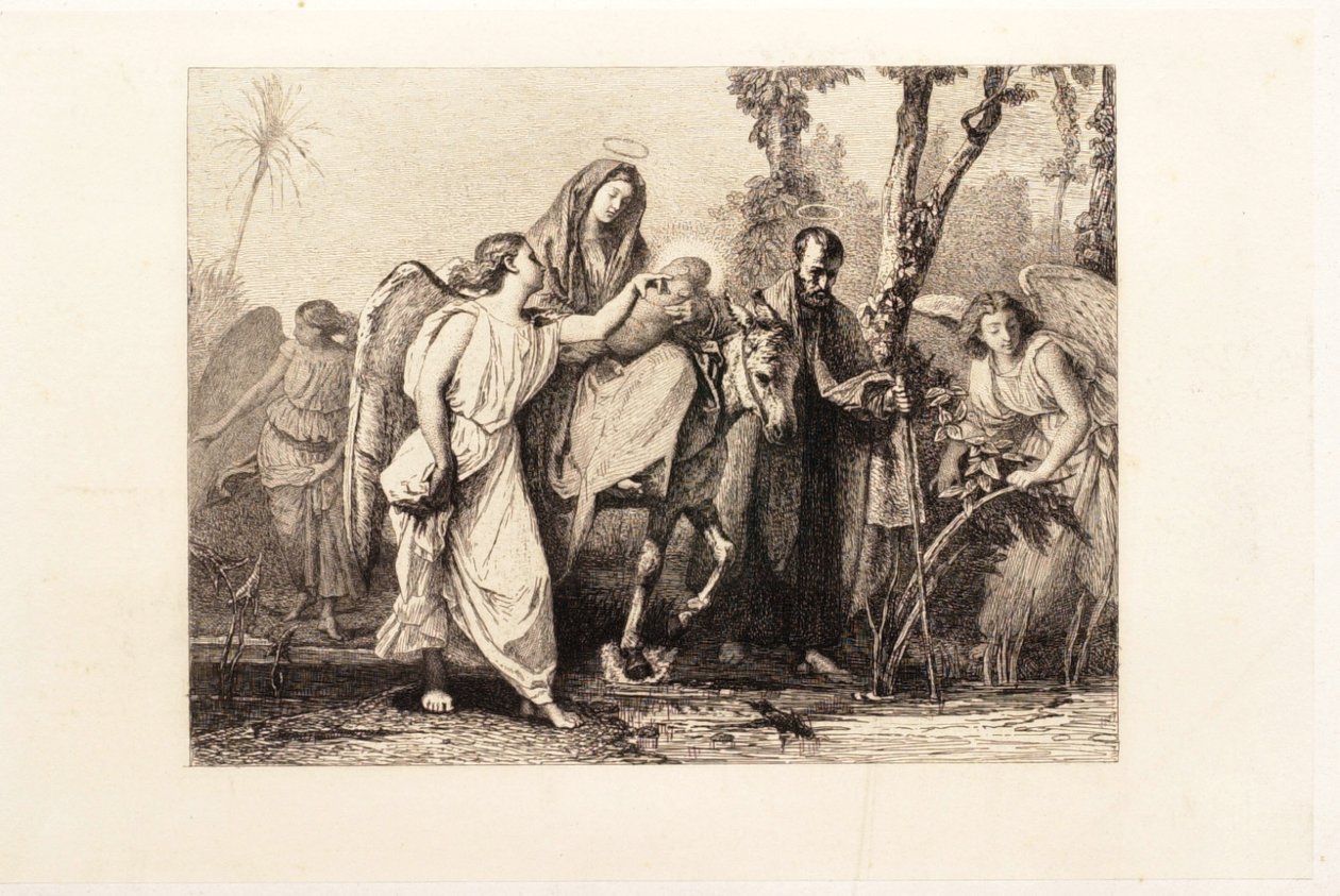 Flucht nach Ägypten von Leopold Flameng