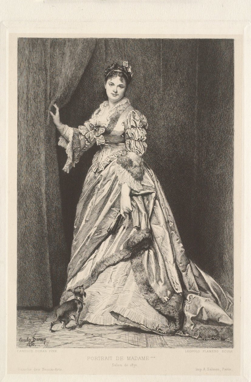 Porträt von Madame *** von Leopold Flameng