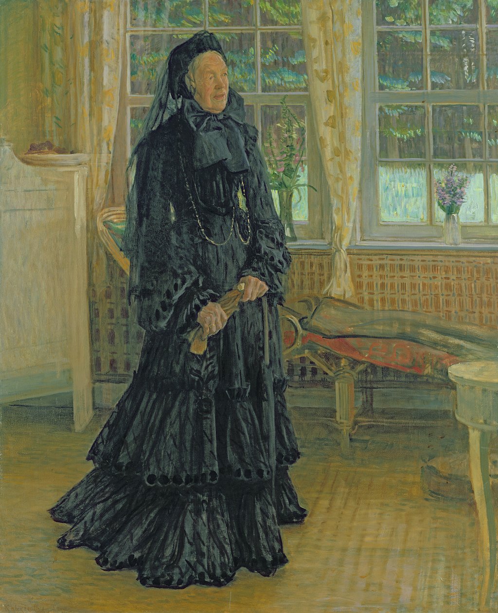 Marie Zacharias (1828-1907) Regentag, 1904 von Leopold Karl Walter von Kalckreuth