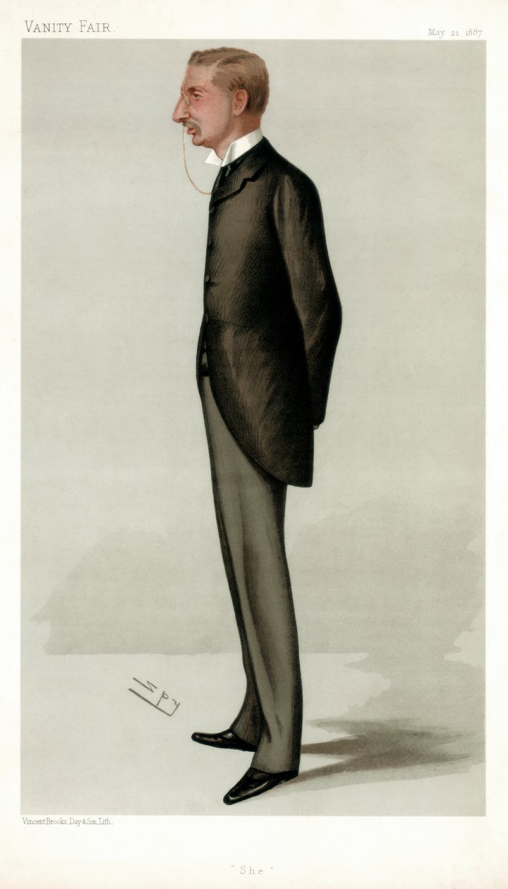 She Henry Rider Haggard, britischer Autor, 1887 von Leslie Matthew Ward