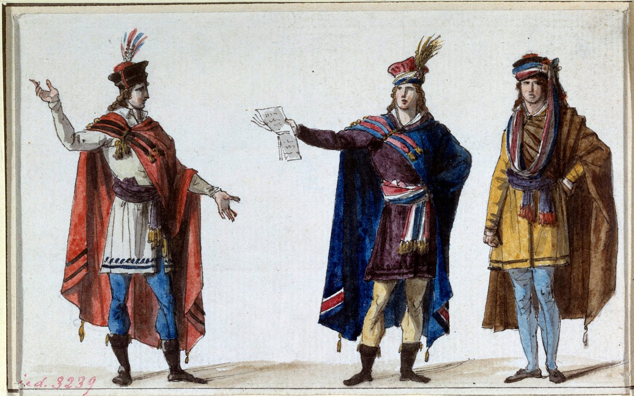 Französische Revolution: Kostüme der republikanischen Magistrate. Drucke der Brüder Lesueur von Lesueur Brothers