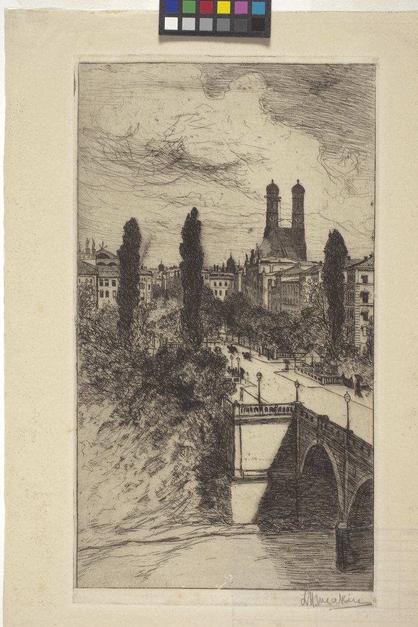 Maximilianstraße und Frauenkirche, München, Bayern von Lewis Henry Meakin