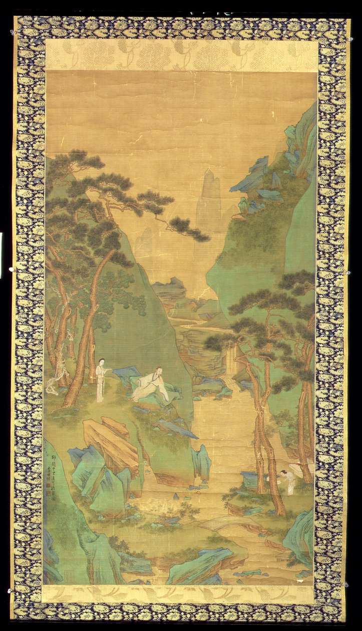 Ein Gelehrter hört einem Wasserfall zu von Li Shizuo