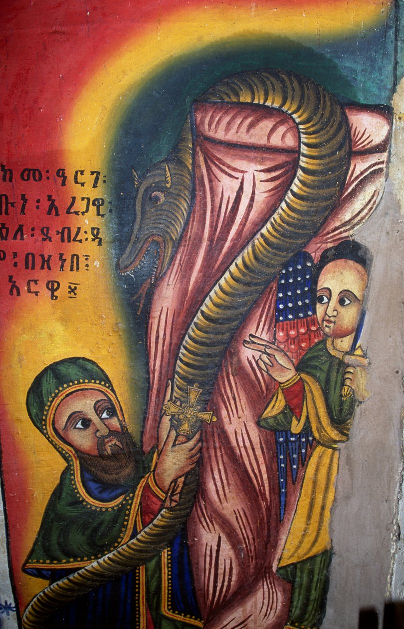 Fresko in der Kirche St. Maria von Zion (17. Jahrhundert), Aksum (Unesco-Welterbeliste) von Unbekannt Unbekannt