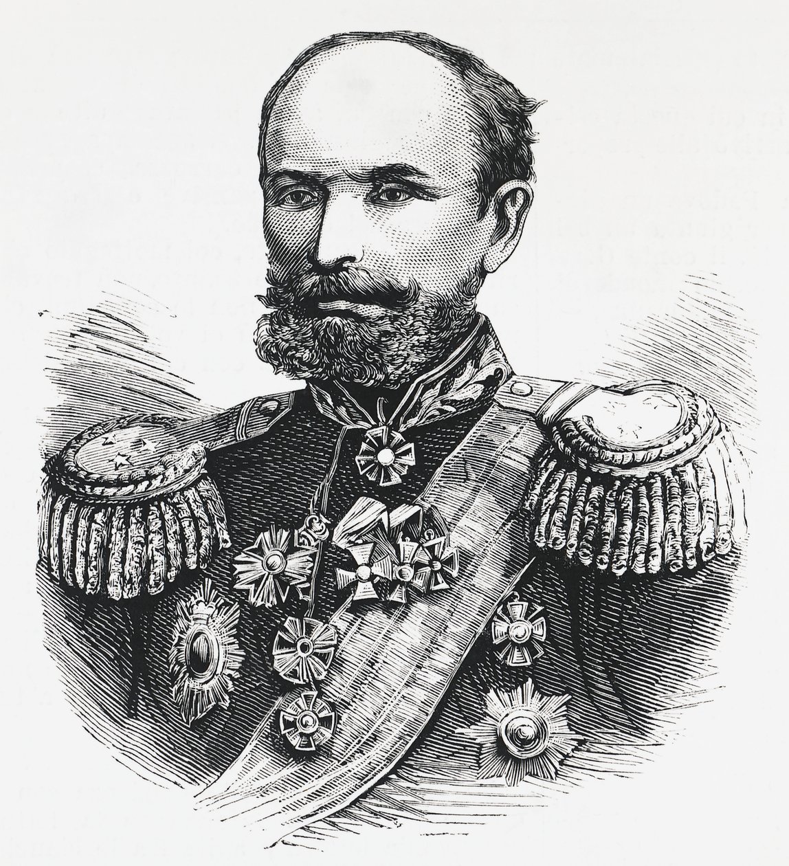 Porträt von General Oklobjio, russischer Kommandant im Kaukasus, Russisch-Türkischer Krieg von Unbekannt Unbekannt