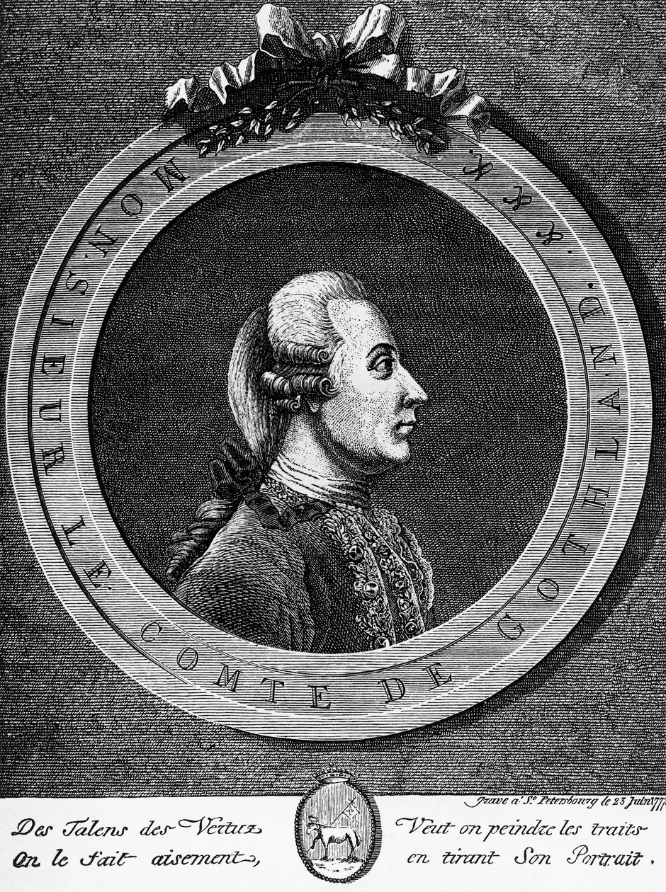 Porträt von Gustav III. von Unbekannt Unbekannt