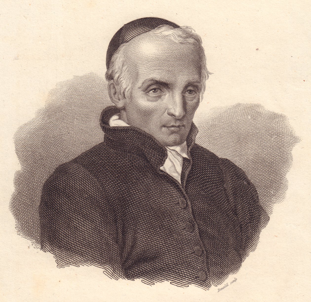 Porträt des italienischen Religionsgelehrten und Theologen Ottavio Giovanni Battista Assarotti (1753-1829), Kupferstich von Bonaldi von Unbekannt Unbekannt