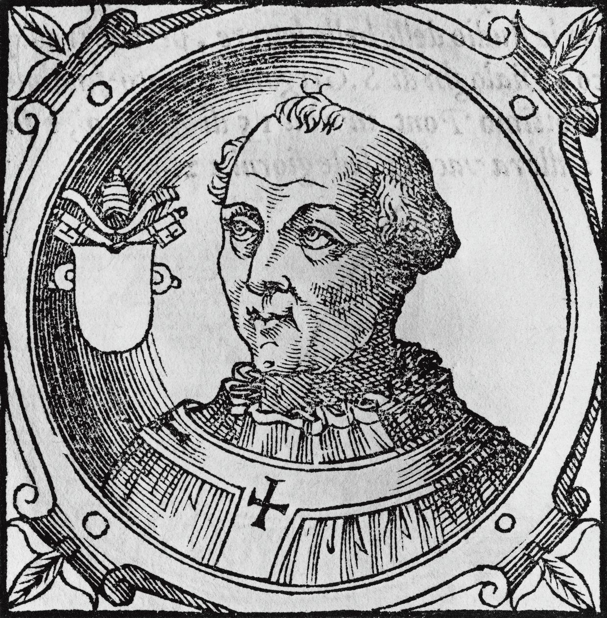 Porträt von Stephan II. oder III. (ca. 714-757), 92. Papst der katholischen Kirche ab 752, Gravur von Unbekannt Unbekannt