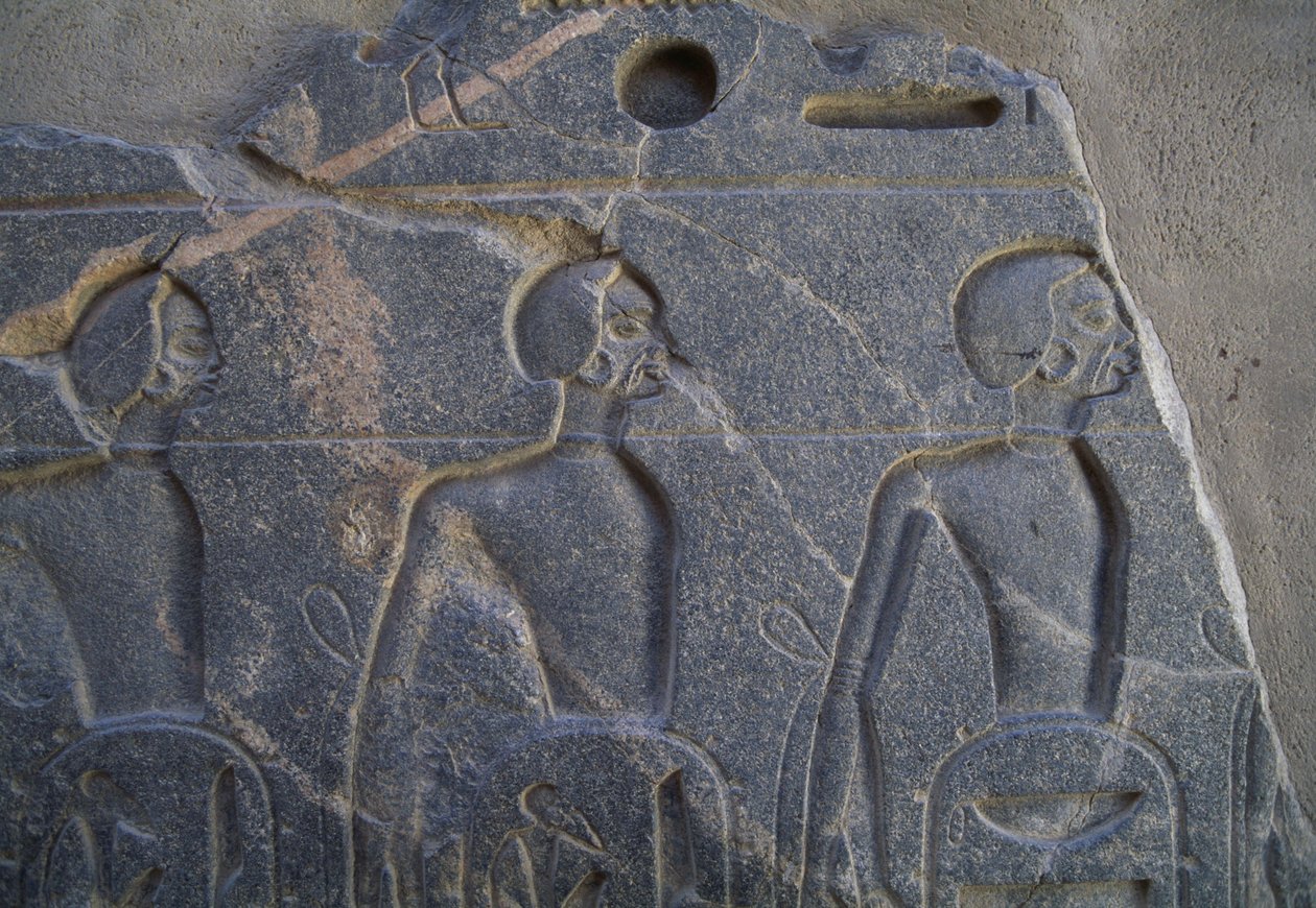 Relief, das Gefangene darstellt, Tempel von Luxor, Theben (UNESCO-Weltkulturerbe) von Unbekannt Unbekannt