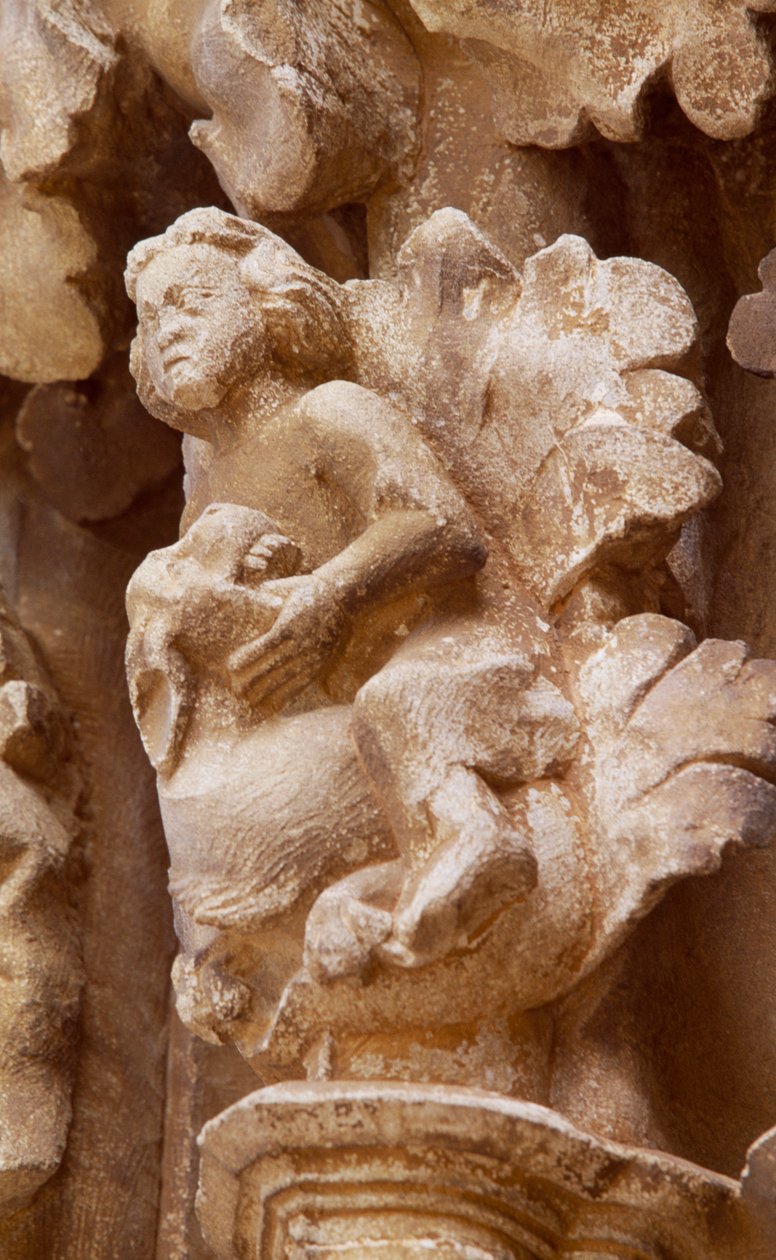 Spanien, Navarra, Ujué, Kirche Santa Maria, Architekturdetail von Unbekannt Unbekannt