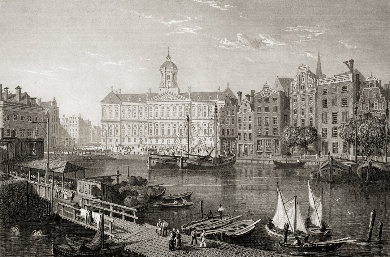 Der Damrak-Palast, Amsterdam, aus 