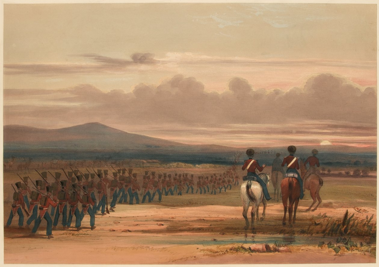 Der Marsch durch die sumpfige Wüste von Lieutenant Thomas (after) Wingate