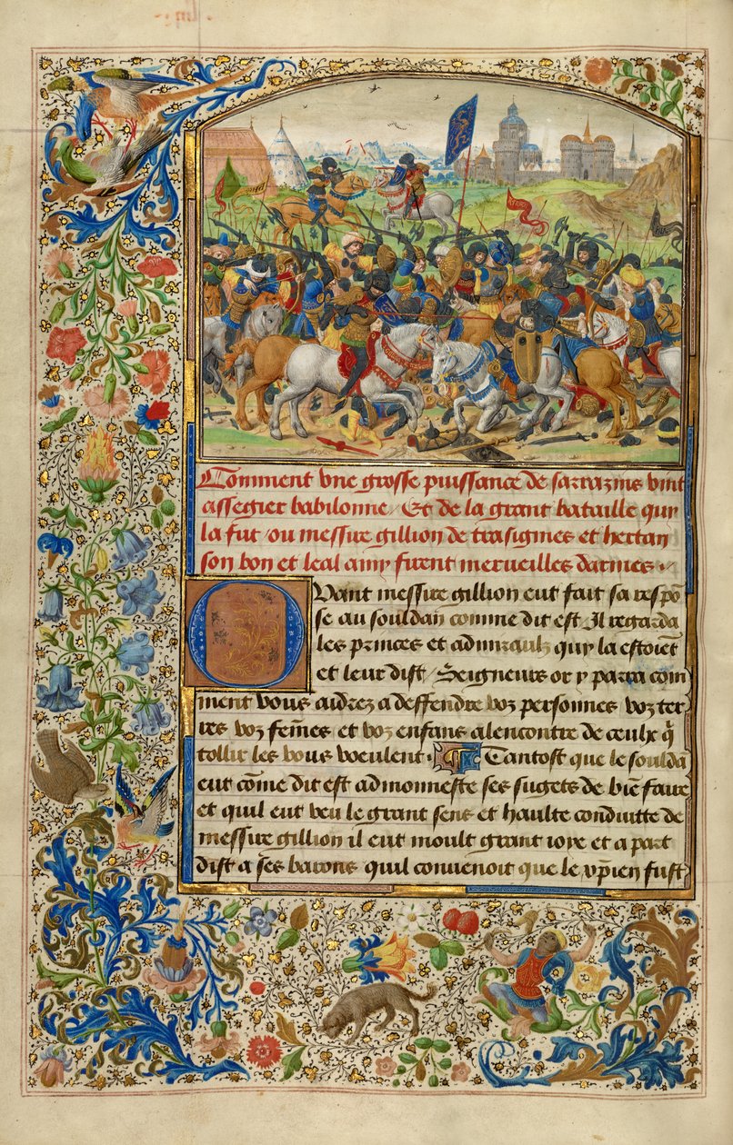 Gillion besiegt König Hector und Gillion kämpft mit dem Emir von Orbrie von Lieven van Lathem