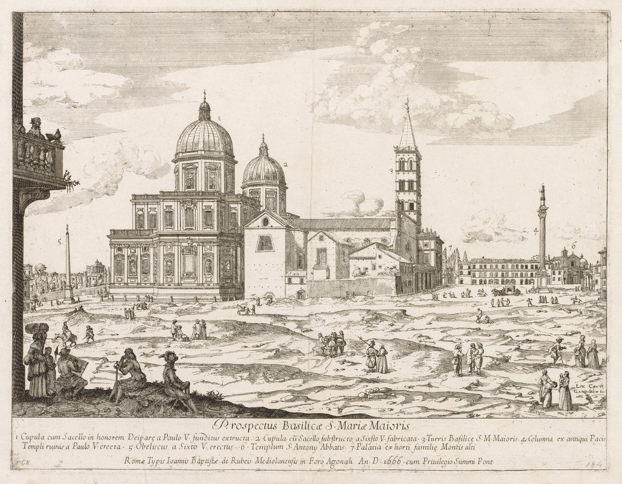 Santa Maria Maggiore aus Prospectus Locurum Urbis Romae Insignium, 1666 von Lievin Cruyl