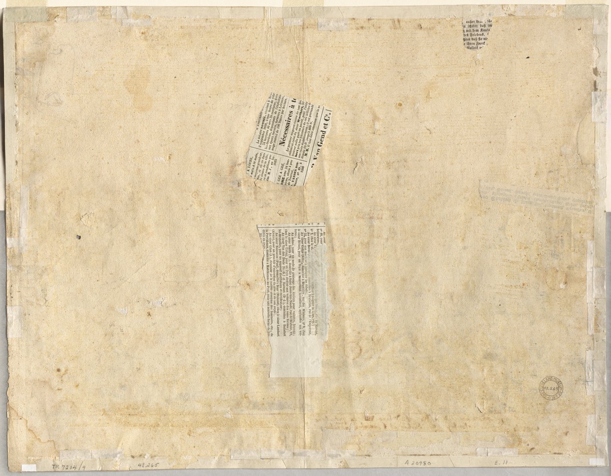 Nachzeichnung eines Brunnens von Recto und Skizzen von zwei Gesichtern verso, 1665 von Lievin Cruyl