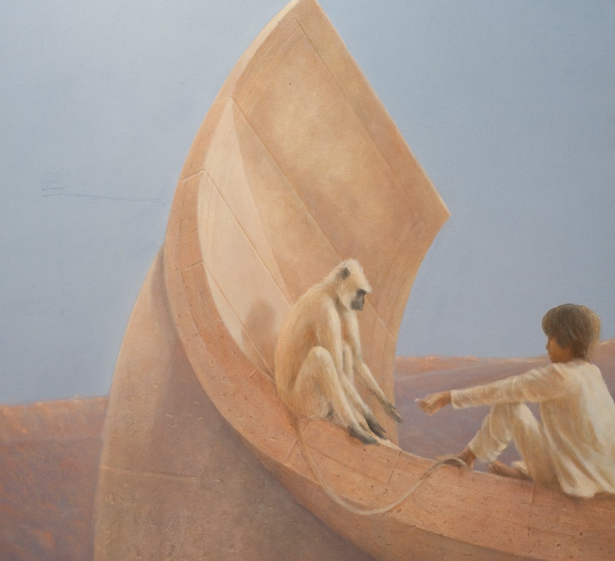 Junge und Affe, 2010 von Lincoln Seligman