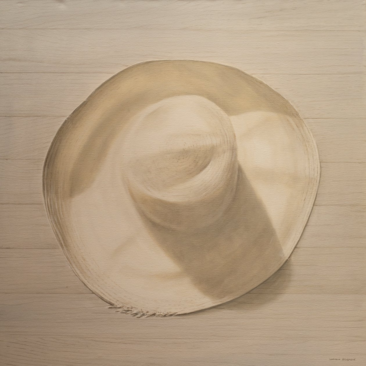 Reisehut auf staubigem Tisch, 2010 von Lincoln Seligman